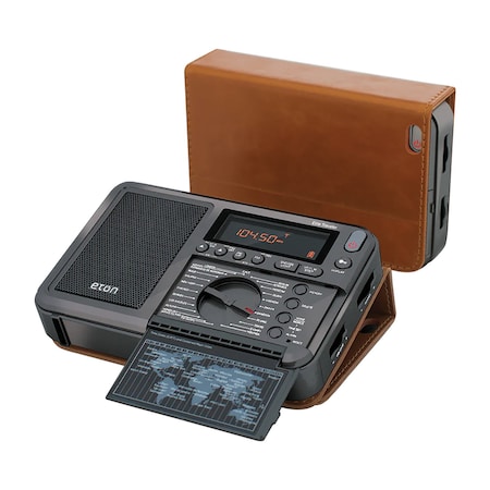 Eton Elite Traveler Portable AM/FM/LW/SW Radio with Leather Case NELITETRAVELLER